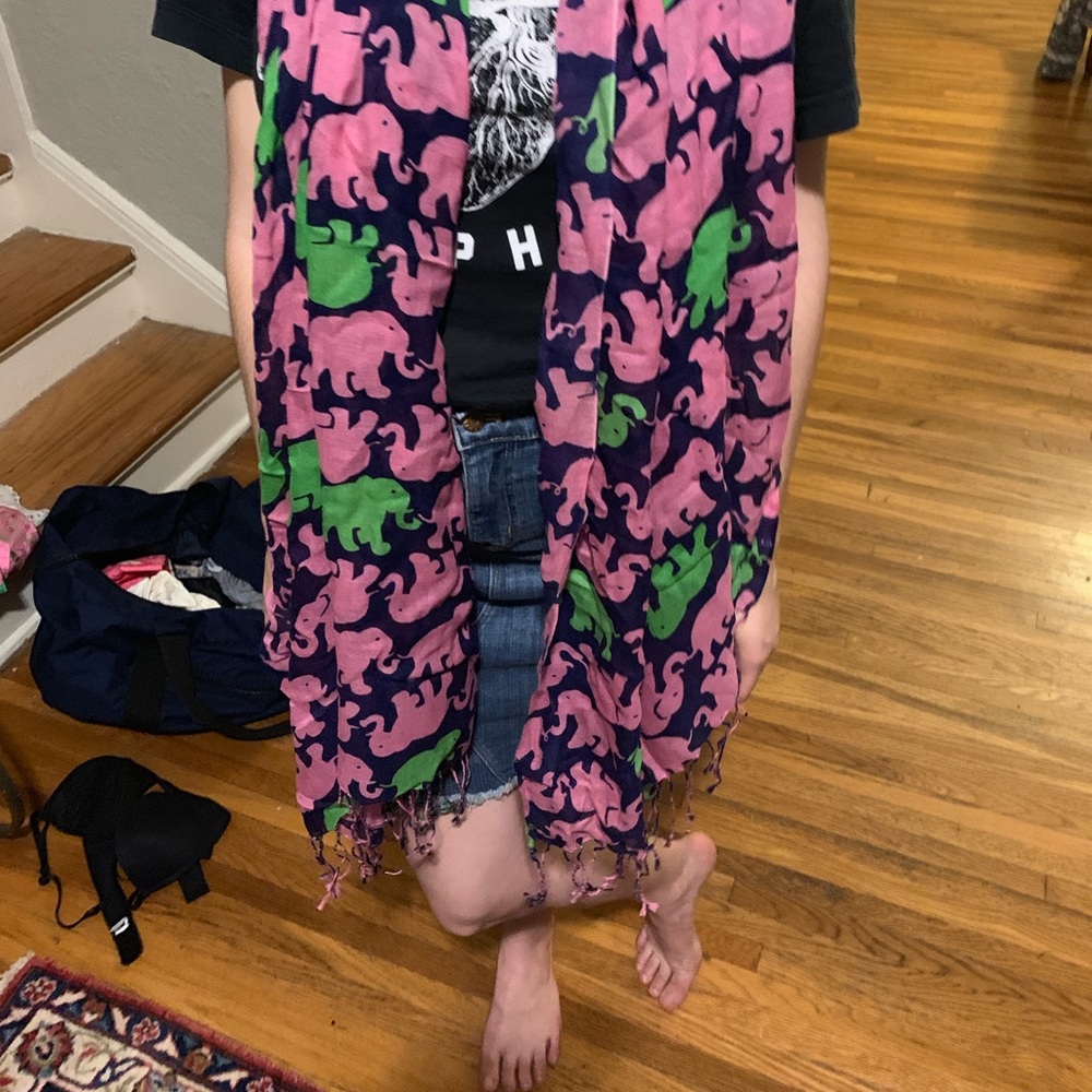 Lilly Pulitzer Tusk In Sun Elephant Scarf